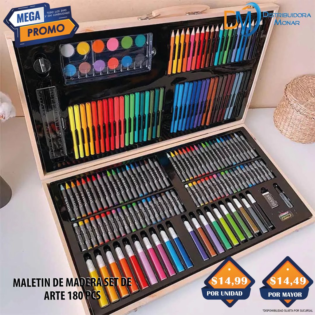 Set de pinturas de colores en caja para merchandising Melior10