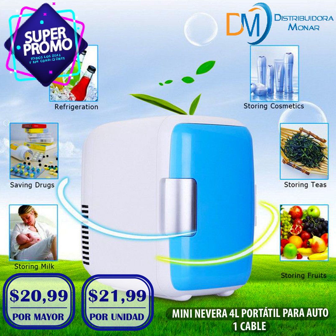 Mini Nevera Para Autos Refrigerador Electrónico Po