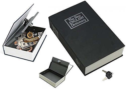 Caja Fuerte De Seguridad Tipo Libro Diccionario + 2 Llaves RF 802 –  Cómpralo en casa