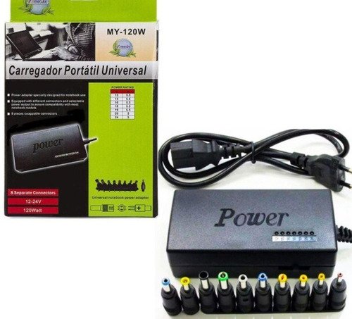 Cargador Portátil Universal 10 Conectores 120w 12-24v