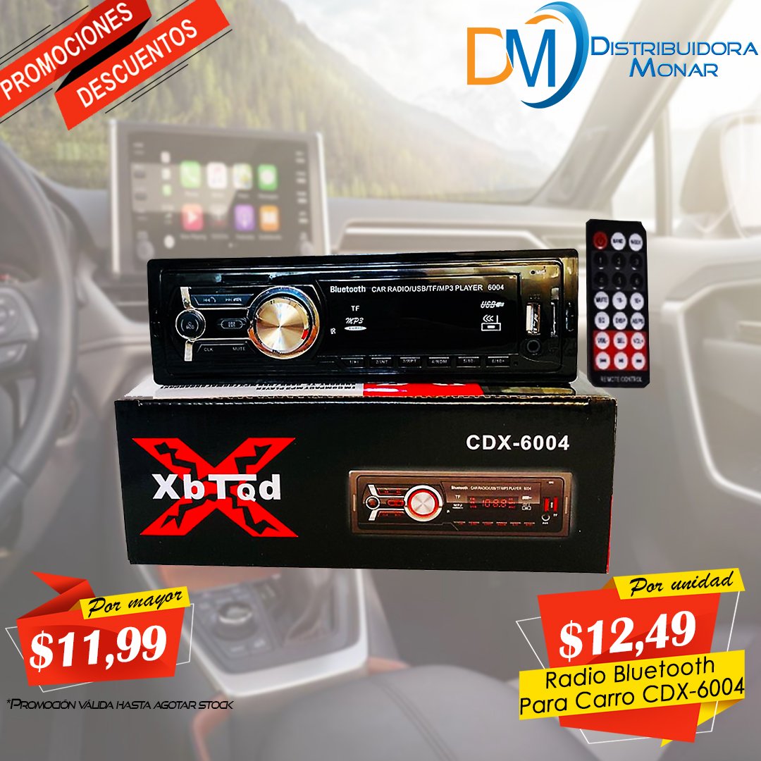 Radio Bluetooth Para Carro CDX-6004 - Importadora y Distribuidora Monar