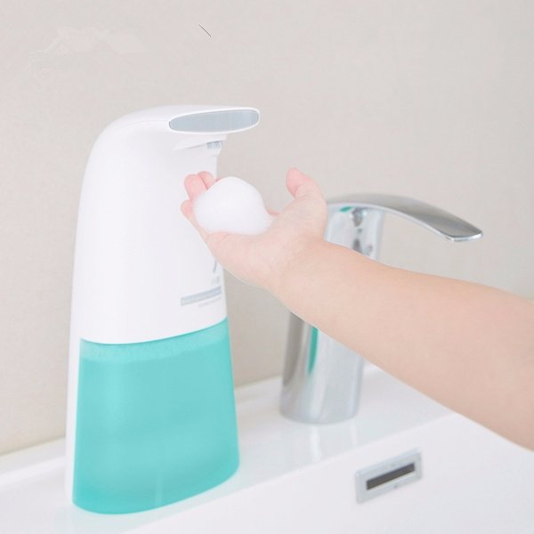 Dispensador de jabón automático sin contacto, 350ml, funciona con pilas,  con Sensor infrarrojo de volumen de