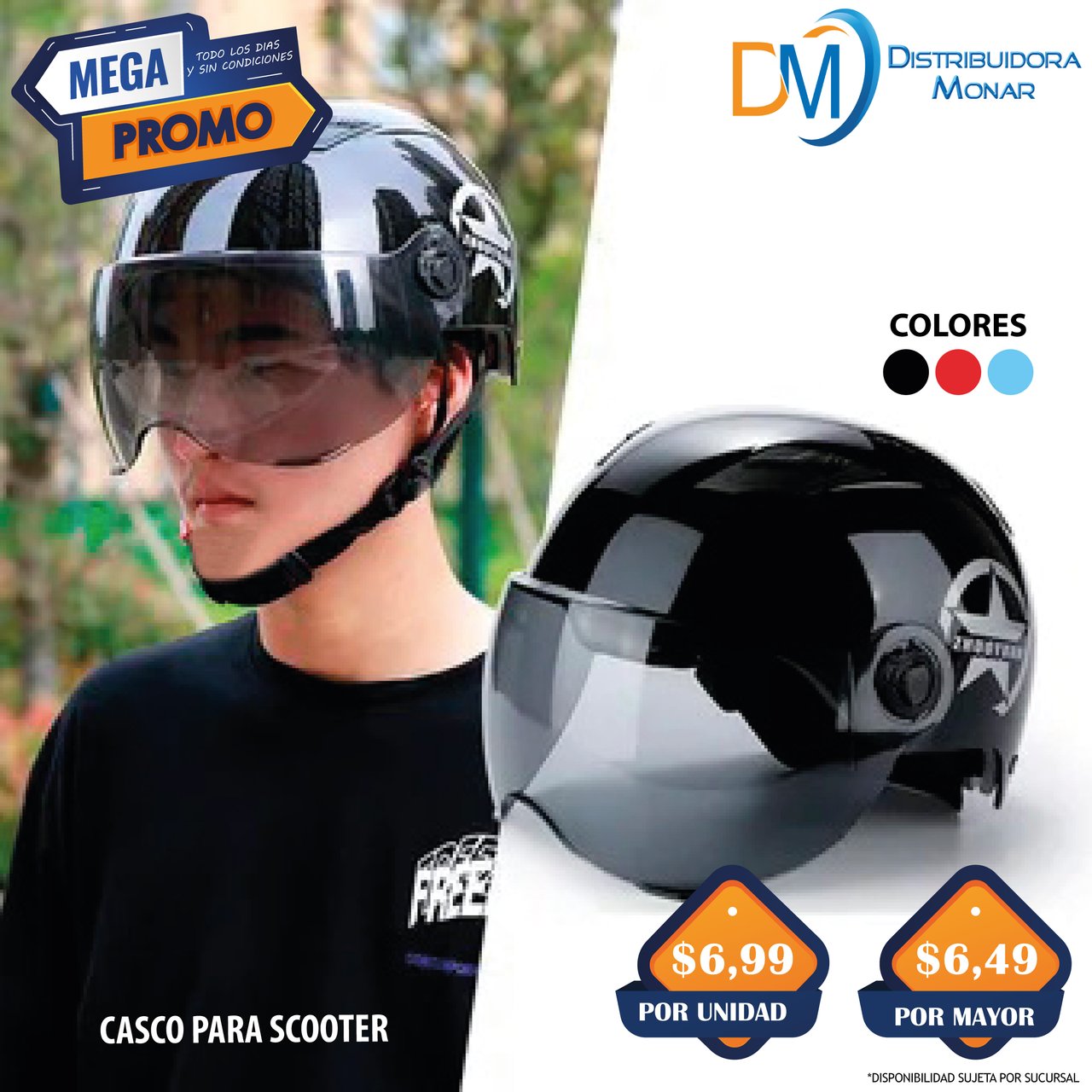 Scooter con online casco