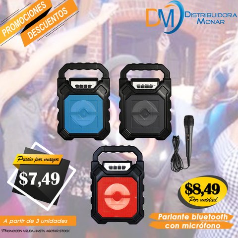 Micrófono Karaoke Parlante Bluetooth - Importadora y Distribuidora Monar